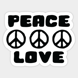 Peace and Love Sticker